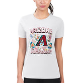 Arizona Diamondbacks G-III 4Her by Carl Banks Women's Super-Slim Fit Lightweight Flowers Graphic T-Shirt - MLB