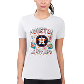 Houston Astros G-III 4Her by Carl Banks Women's Super-Slim Fit Lightweight Flowers Graphic T-Shirt - MLB