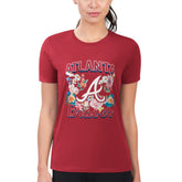Atlanta Braves G-III 4Her by Carl Banks Women's Super-Slim Fit Lightweight Flowers Graphic T-Shirt - MLB
