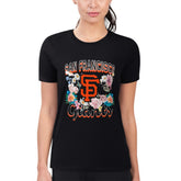 San Francisco Giants G-III 4Her by Carl Banks Women's Super-Slim Fit Lightweight Flowers Graphic T-Shirt - MLB