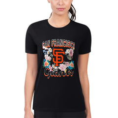 San Francisco Giants G-III 4Her by Carl Banks Women's Super-Slim Fit Lightweight Flowers Graphic T-Shirt - MLB