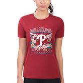 Philadelphia Phillies G-III 4Her by Carl Banks Women's Super-Slim Fit Lightweight Flowers Graphic T-Shirt - MLB