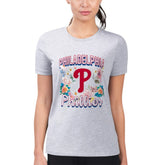Philadelphia Phillies G-III 4Her by Carl Banks Women's Super-Slim Fit Lightweight Flowers Graphic T-Shirt - MLB