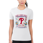 Philadelphia Phillies G-III 4Her by Carl Banks Women's Super-Slim Fit Lightweight Flowers Graphic T-Shirt - MLB