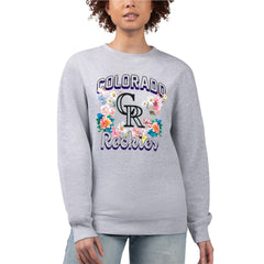 Colorado Rockies G-III 4Her by Carl Banks Women's Flowers Graphic Pullover Sweatshirt - MLB