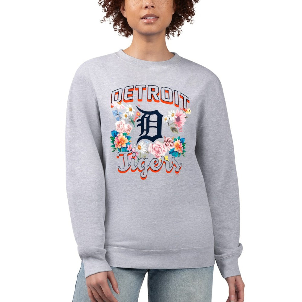 Detroit Tigers G-III 4Her by Carl Banks Women's Flowers Graphic Pullover Sweatshirt - MLB