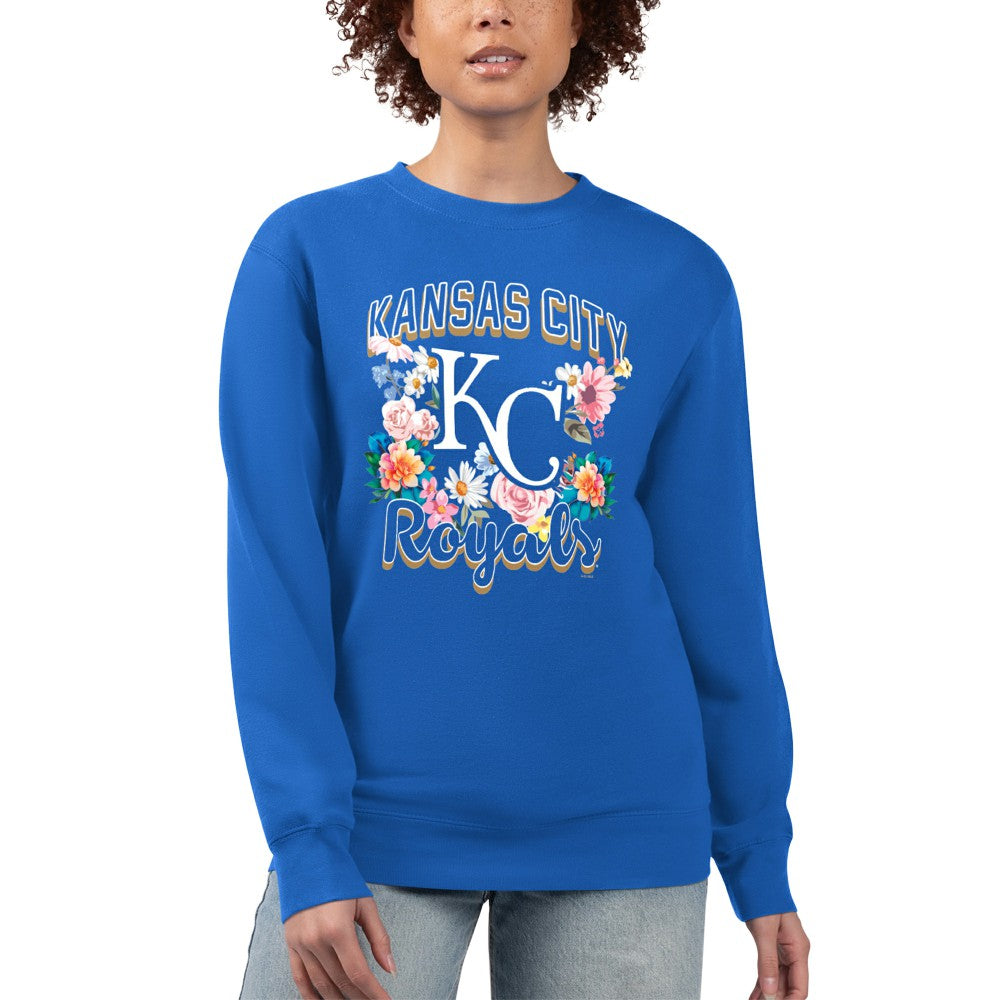 Kansas City Royals G-III 4Her by Carl Banks Women's Flowers Graphic Pullover Sweatshirt - MLB