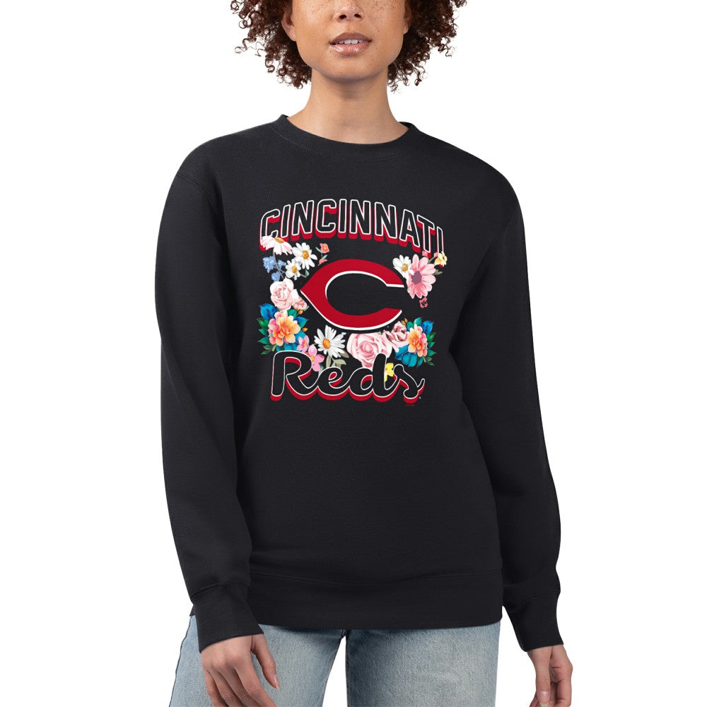 Cincinnati Reds G-III 4Her by Carl Banks Women's Flowers Graphic Pullover Sweatshirt - MLB