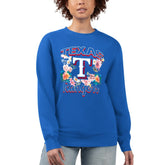 Texas Rangers G-III 4Her by Carl Banks Women's Flowers Graphic Pullover Sweatshirt - MLB