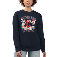 Cleveland Guardians G-III 4Her by Carl Banks Women's Flowers Graphic Pullover Sweatshirt - MLB