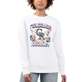 Colorado Rockies G-III 4Her by Carl Banks Women's Flowers Graphic Pullover Sweatshirt - MLB