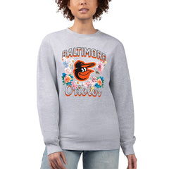 Baltimore Orioles G-III 4Her by Carl Banks Women's Flowers Graphic Pullover Sweatshirt - MLB