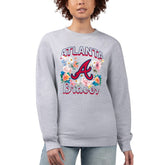Atlanta Braves G-III 4Her by Carl Banks Women's Flowers Graphic Pullover Sweatshirt - MLB