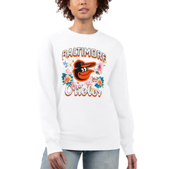 Baltimore Orioles G-III 4Her by Carl Banks Women's Flowers Graphic Pullover Sweatshirt - MLB