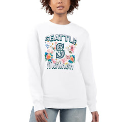 Seattle Mariners G-III 4Her by Carl Banks Women's Flowers Graphic Pullover Sweatshirt - MLB