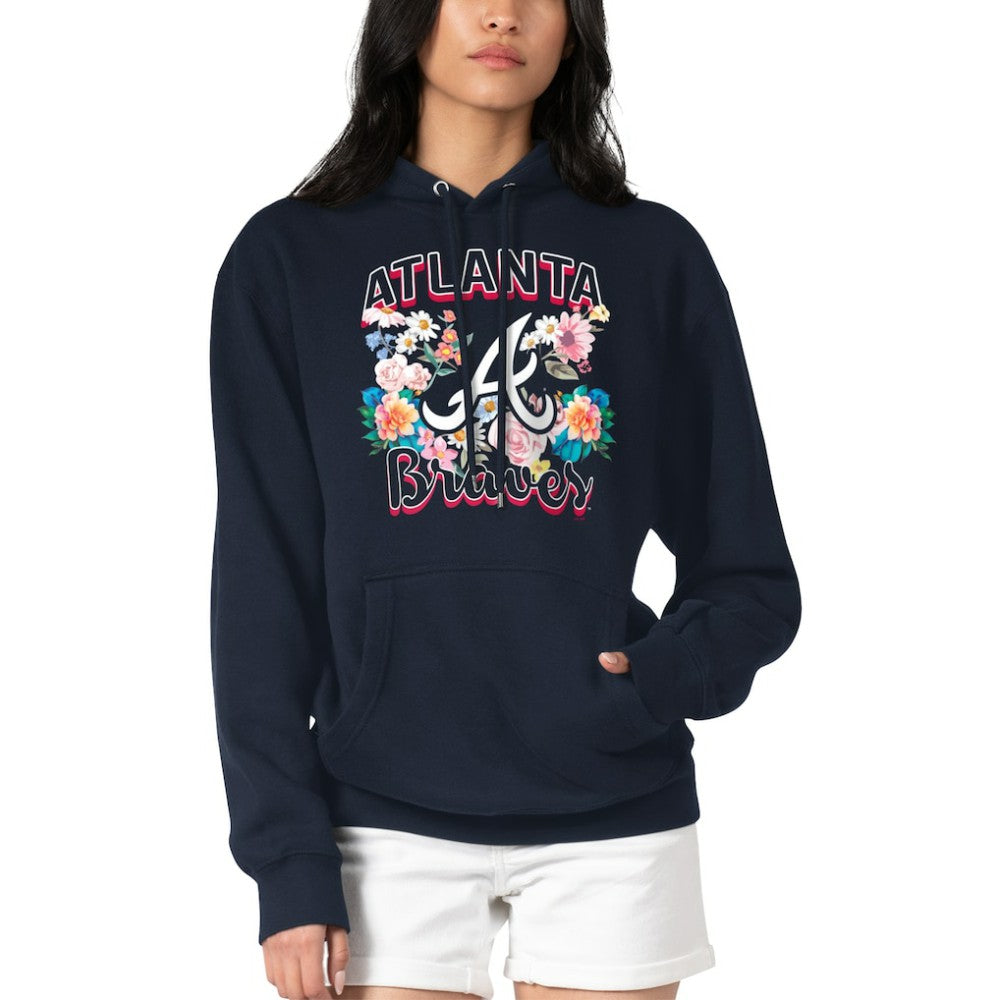 Atlanta Braves G-III 4Her by Carl Banks Women's Flowers Graphic Pullover Hoodie - MLB