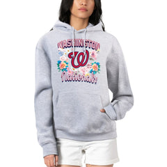 Washington Nationals G-III 4Her by Carl Banks Women's Flowers Graphic Pullover Hoodie - MLB