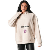 Sacramento Kings The Wild Collective Unisex Corduroy Tri-Blend Pullover Hoodie Cream - NBA