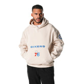 Philadelphia 76ers The Wild Collective Unisex Corduroy Tri-Blend Pullover Hoodie Cream - NBA