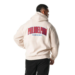 Philadelphia 76ers The Wild Collective Unisex Corduroy Tri-Blend Pullover Hoodie Cream - NBA