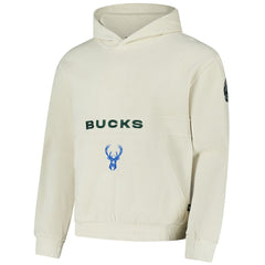 Milwaukee Bucks The Wild Collective Unisex Corduroy Tri-Blend Pullover Hoodie Cream - NBA