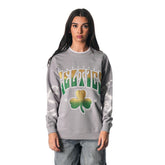 Boston Celtics The Wild Collective Women's Bleached Tie-Dye Pullover Sweatshirt Heather Gray - NBA