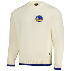 Golden State Warriors The Wild Collective Unisex Jacquard Knit Pullover Sweater Cream - NBA
