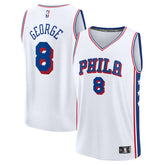 Paul George Philadelphia 76ers Fast Break Replica Player Jersey Association Edition White - NBA