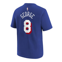 Paul George Philadelphia 76ers Youth Icon Name & Number T-Shirt Royal - NBA
