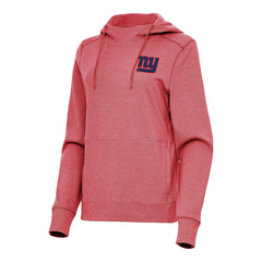 New York Giants Antigua Women's Justice Pullover Hoodie Heather Red | NFL