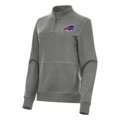 Buffalo Bills Antigua Women's Crush Quarter-Zip Jacket Heather Black | NFL
