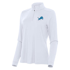 Detroit Lions Antigua Women's Intent Quarter-Zip Sweatshirt White | NFL