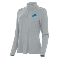 Detroit Lions Antigua Women's Intent Quarter-Zip Sweatshirt Gray | NFL