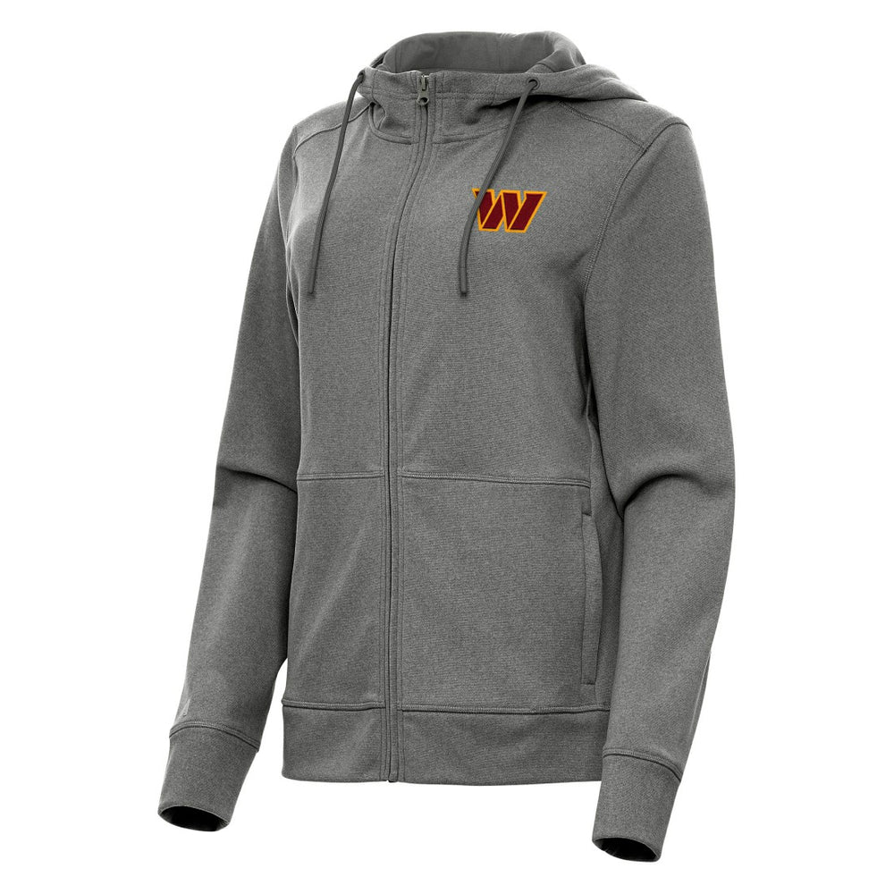 Washington Commanders Antigua Women's Seeker Full-Zip Hoodie Jacket Heather Charcoal | NFL