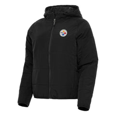 Pittsburgh Steelers Antigua Women's Universe Full-Zip Hoodie Jacket Black | NFL