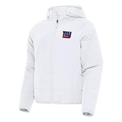 New York Giants Antigua Women's Universe Full-Zip Hoodie Jacket White | NFL