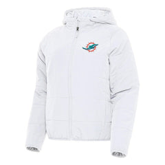Miami Dolphins Antigua Women's Universe Full-Zip Hoodie Jacket White | NFL