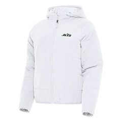 New York Jets Antigua Women's Universe Full-Zip Hoodie Jacket White | NFL