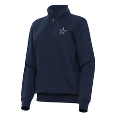 Dallas Cowboys Antigua Women's Victory Quarter-Zip Top Navy | NFL