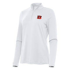 Cincinnati Bengals Antigua Women's Reprocess Quarter-Zip Top White | NFL