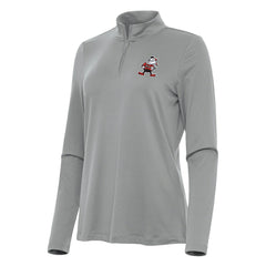 Cleveland Browns Antigua Women's Reprocess Quarter-Zip Top Gray | NFL