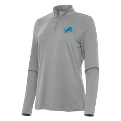 Detroit Lions Antigua Women's Reprocess Quarter-Zip Top Gray | NFL