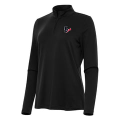 Houston Texans Antigua Women's Reprocess Quarter-Zip Top Black | NFL
