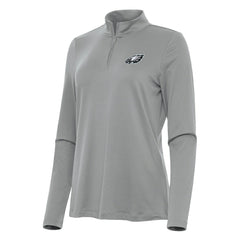 Philadelphia Eagles Antigua Women's Reprocess Quarter-Zip Top Gray | NFL
