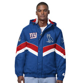 New York Giants OVO x Starter Sideline Full-Snap Puffer Jacket Royal | NFL