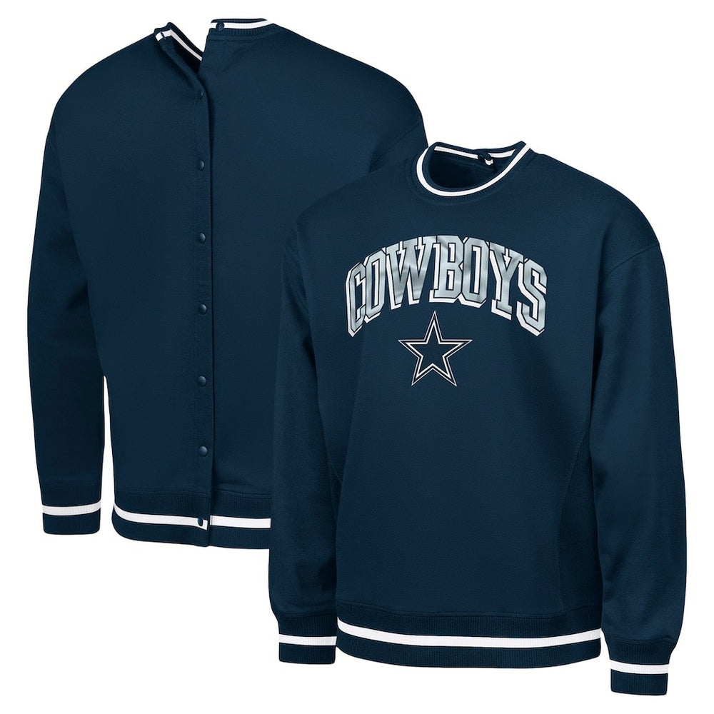 Dallas Cowboys G-III Sports by Carl Banks Adaptive Blocker Fleece Pullover Sweatshirt Navy | NFL