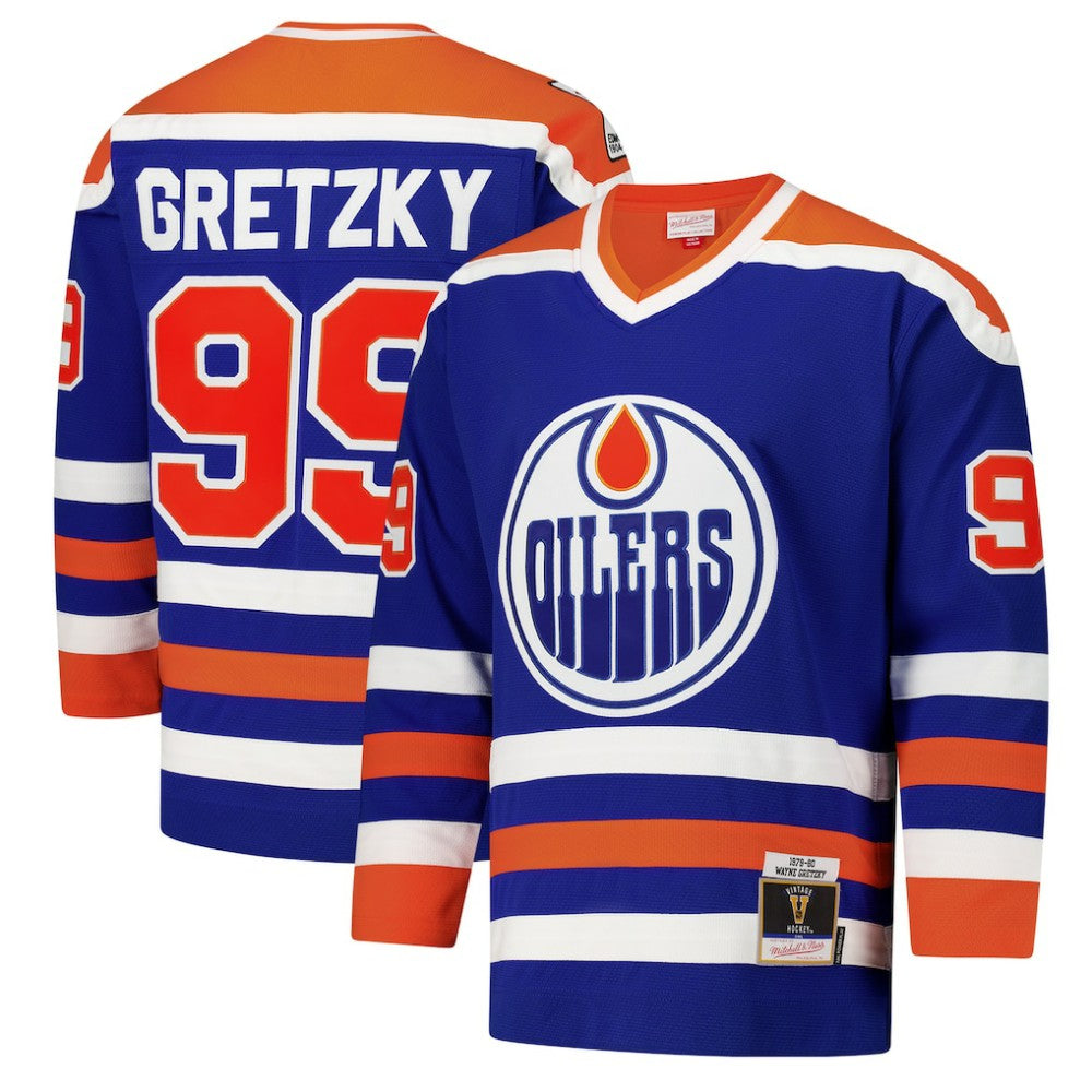 Wayne Gretzky Edmonton Oilers 1979-80 Power Play Jersey - Royal - NHL