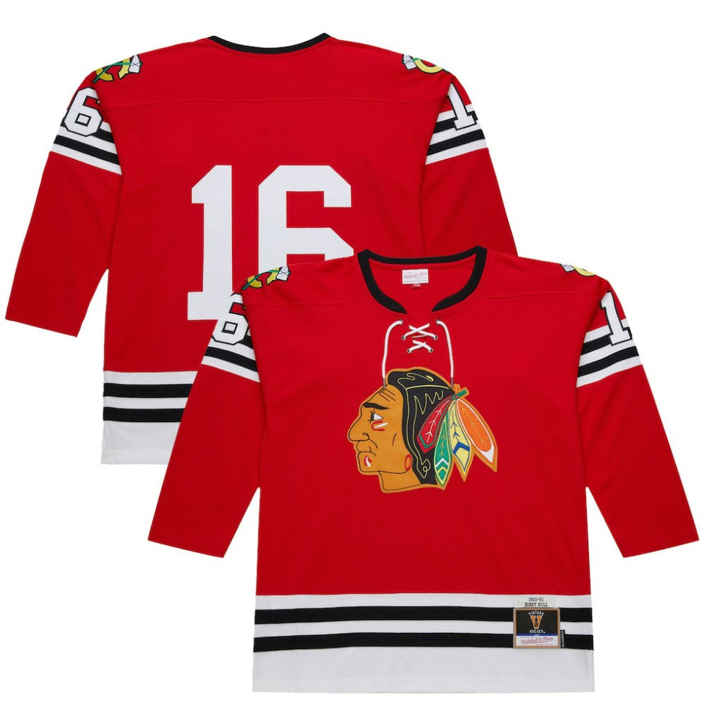 Bobby Hull Chicago Blackhawks 1960-61 Power Play Jersey - Scarlet - NHL