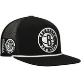 Brooklyn Nets Roper Trucker Snapback Hat Black - NBA