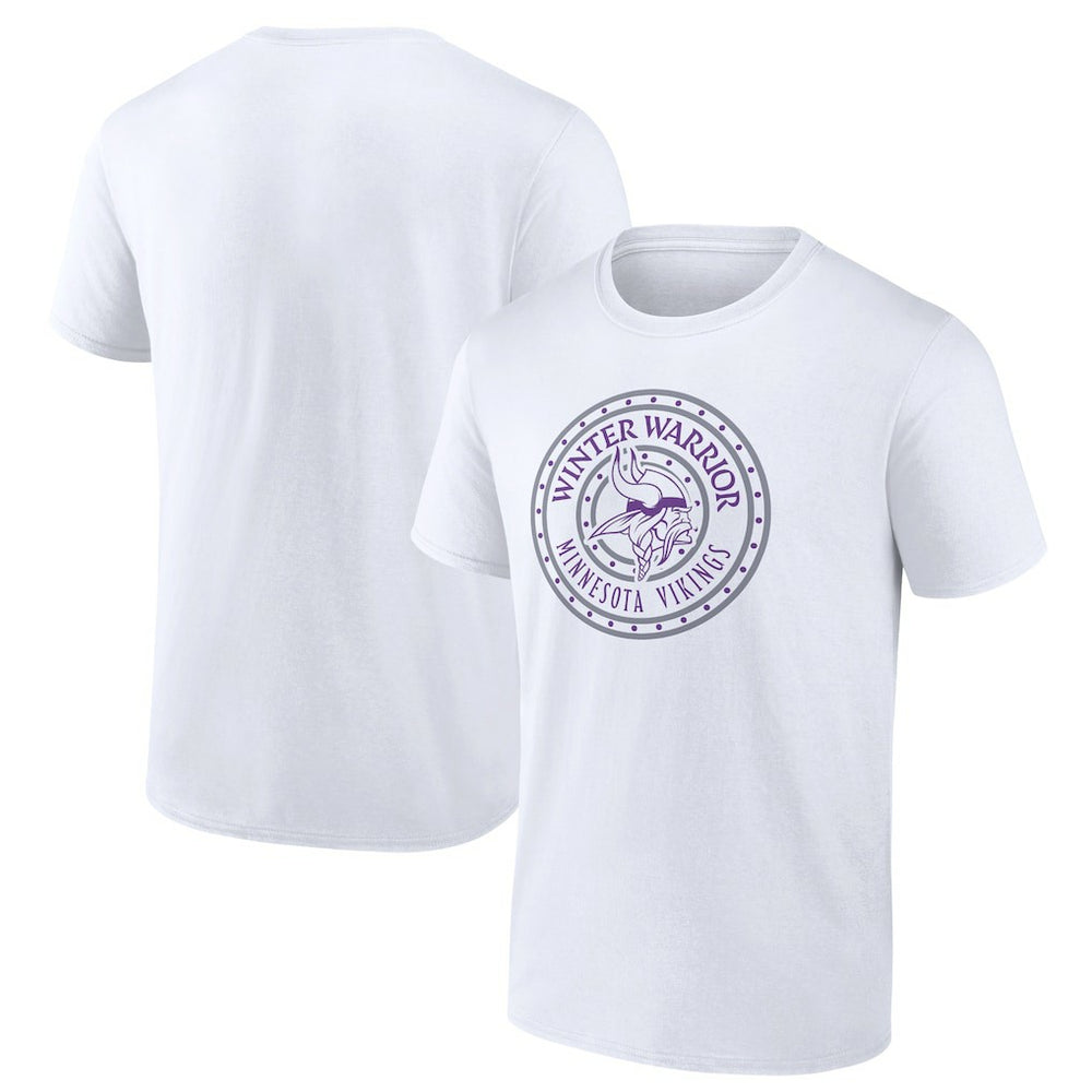 Minnesota Vikings Warriors Shield T-Shirt White | NFL